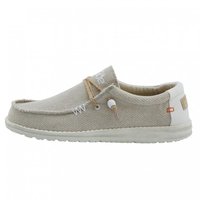 mocassin sneakers hey dude wally off white