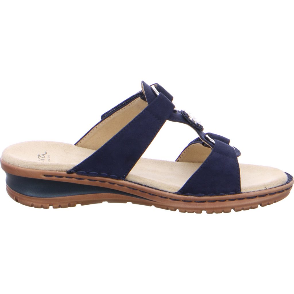 Sabots Mules En Simili Cuir Marine - Pointure 37 - Talon Bas - Pour Femme - Occasion